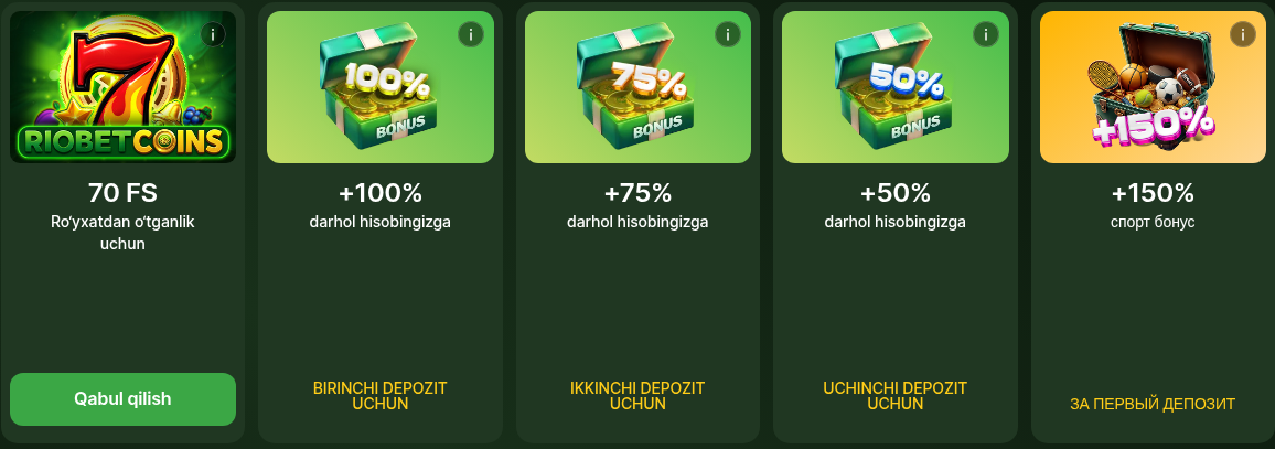 Riobet sport bonus